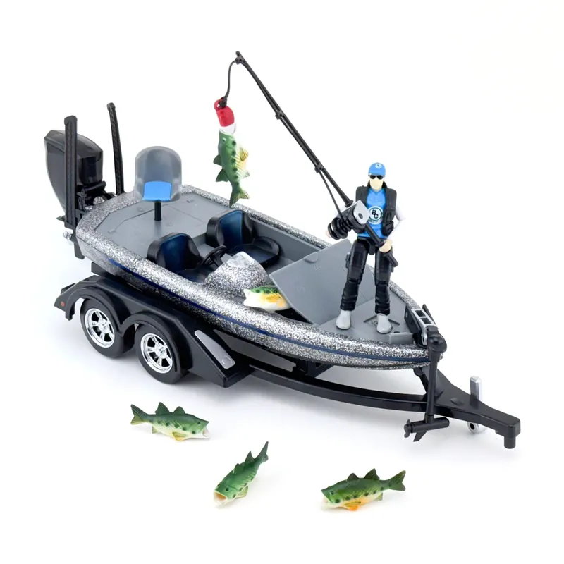 Big Country Toys Bass Fishing Boat and Trailer Set