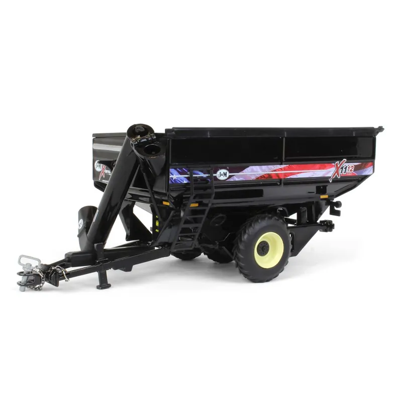SpecCast J&M 1112 X-Tended Reach Black Grain Cart With Duals Toy 1 64 Scale