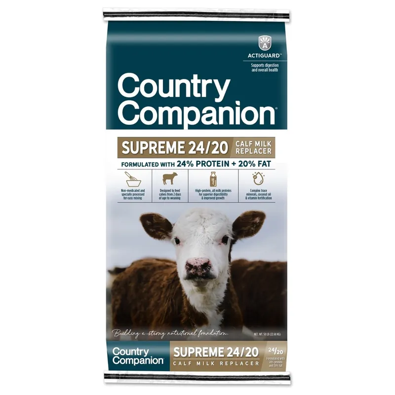 Country Companion Supreme 24/20 Calf Milk Replacer - 50 lbs.