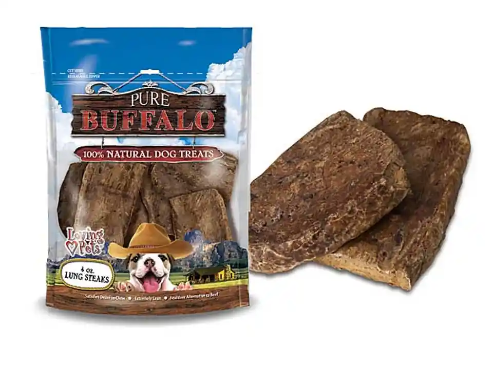 Pure Buffalo 4 oz Lung Steak Dog Treats