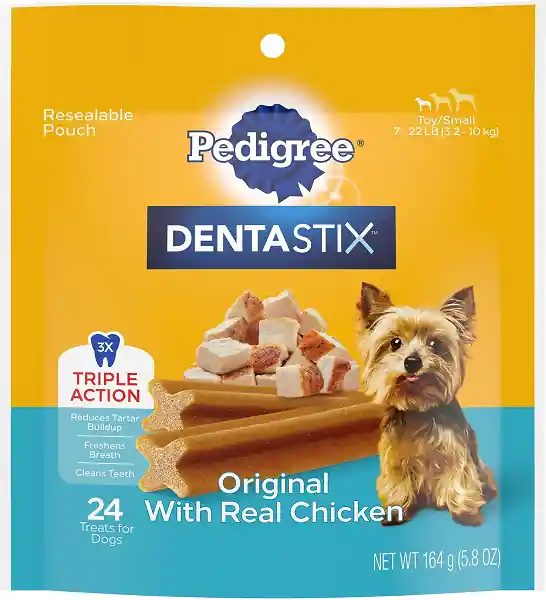 Pedigree Dentastix Dental Treats Original Flavor Small & Medium Dental Bones 24 Count