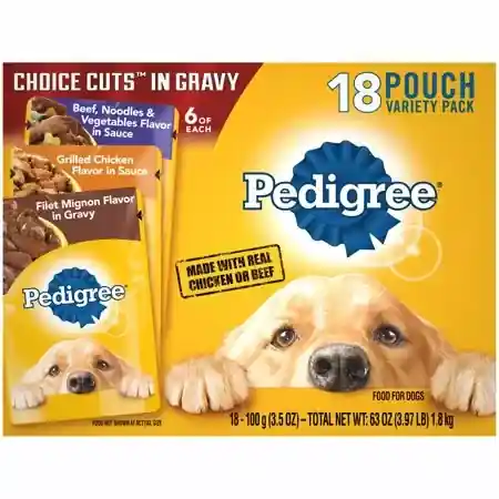 Pedigree Pouch Choice Cuts 18 Ct Variety Pack