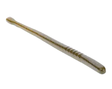Strike King 6" Filler Worm Fishing Lure 10 Pack - Green Pumpkin