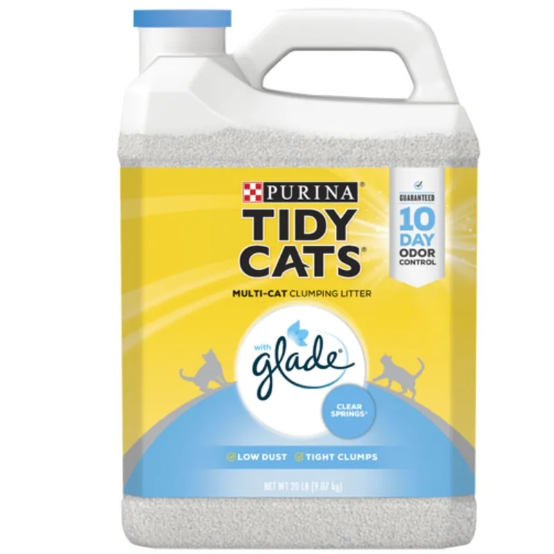 Purina Tidy Cats With Glade -Clear Springs - 20lbs Clumping Cat Litter