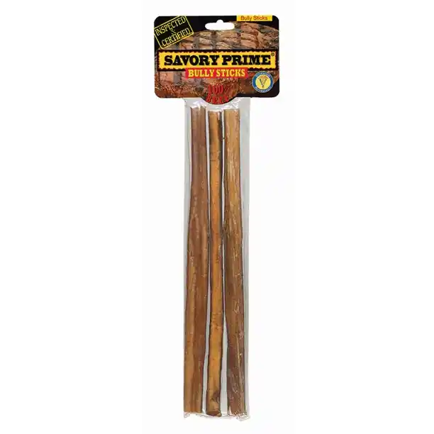 Savory Prime 9" American Bully Sticks - 3 pack dog treats