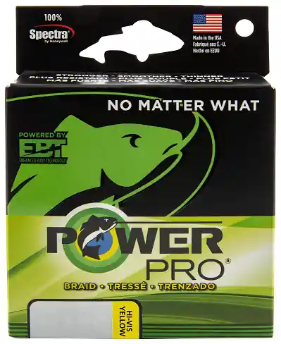 PowerPro Braided Spectra Fiber Micro Filament Line - 150 Yards - 65 lbs. - Hi-Vis Yellow