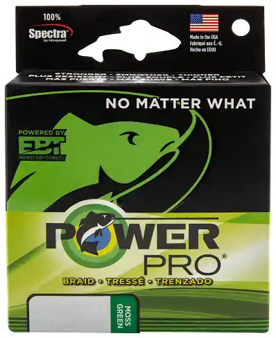 PowerPro Braided Spectra Fiber Micro Filament Line - 150 Yards - 20 lbs. - Moss Green