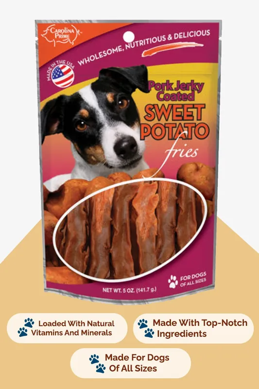 Pork Coated Sweet Potato Fries Dog Treats 5oz