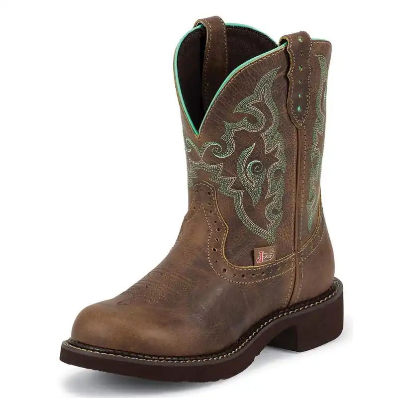 Justin Gypsy Gemma Brown Ladies Western Boot - Medium Brown