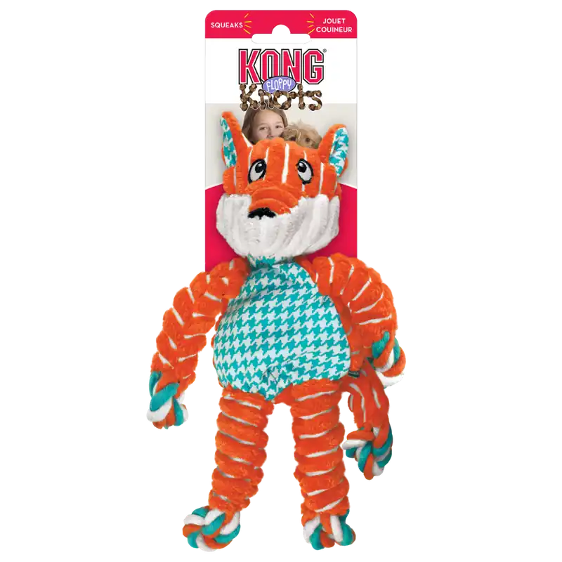 KONG Floppy Knots Fox - Medium/Large Dog Toy