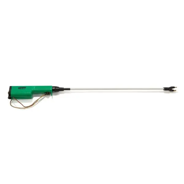 Hot Shot The Green One Battery Operated Electric Livestock Prod Handle with 36" Fiberglass Shaft