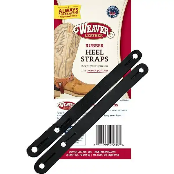 Weaver Spur Heel Straps - Black Rubber