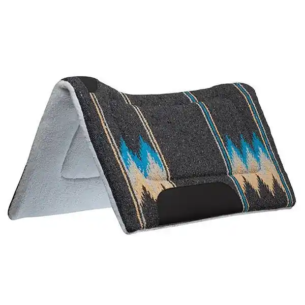 Weaver Acrylic Saddle Pad, Contoured - Charcoal/Teal