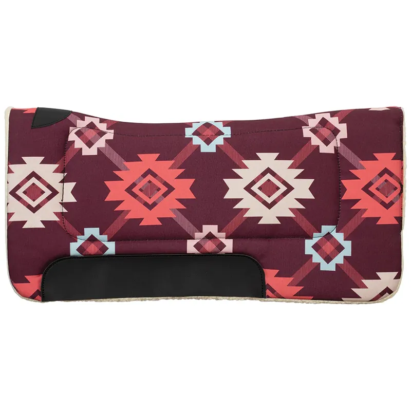 Weaver Contoured Printer Polyester Saddle Pad - 30" x 30" Plaid Aztec
