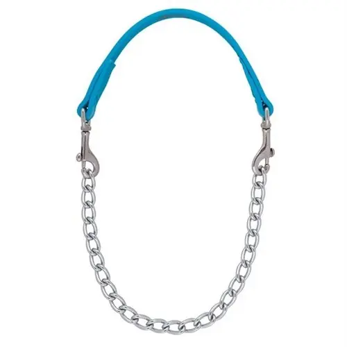 Weaver Goat Collar Brahma Web/Nickel Plated Chain Hurricane Blue 24 in