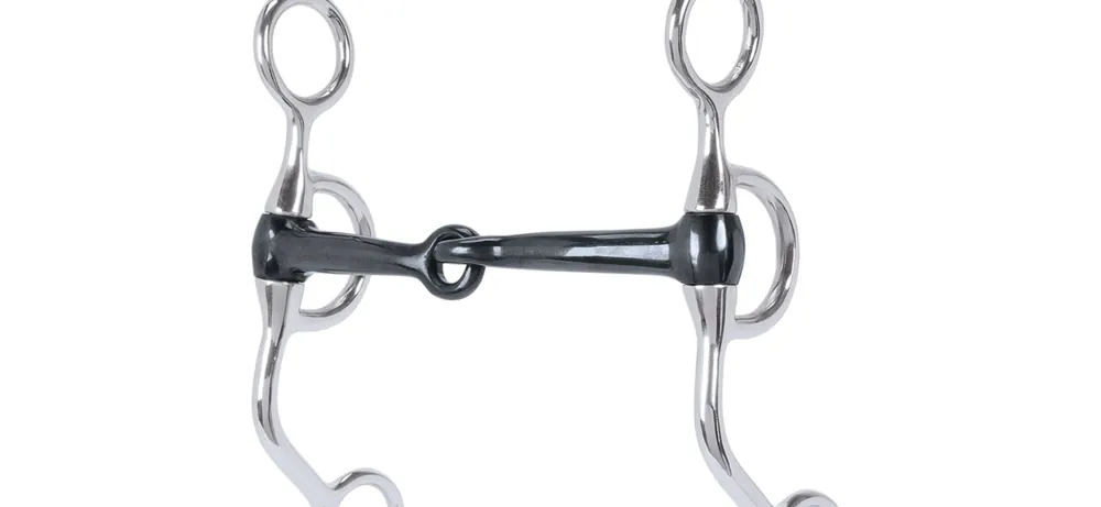 6-1/2 in. Cheek Argentine Snaffle Bit with 5 in. Sweet Iron Mouthpiece