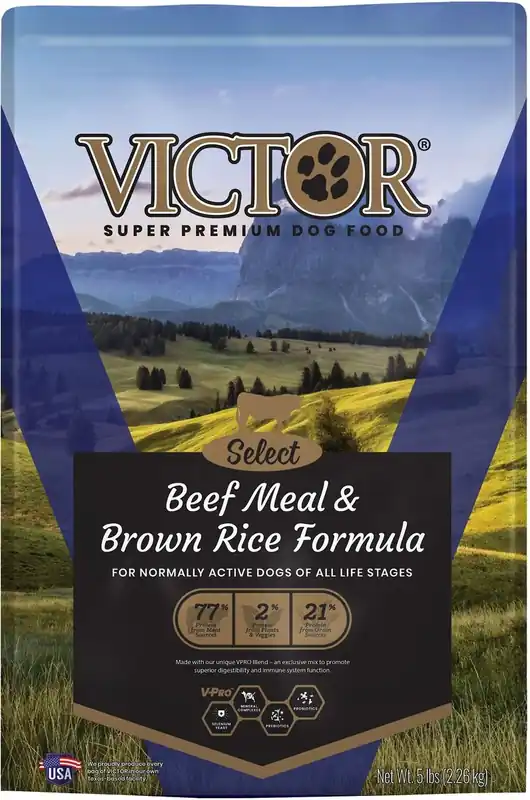 VICTOR Select Beef Meal & Brown Rice Dry Dog Food - 15lbs
