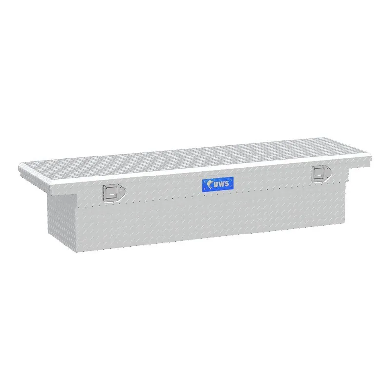 Curt 69" Crossover Truck Tool Box with Low Profile - Bright Aluminum