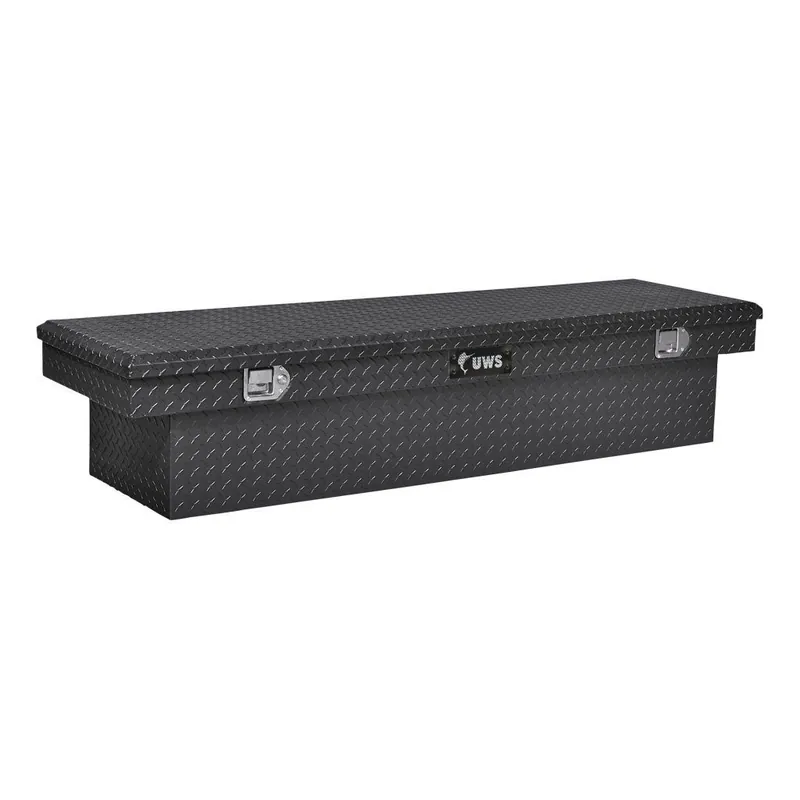 Curt 72" Crossover Truck Tool Box - Gloss Black Aluminum