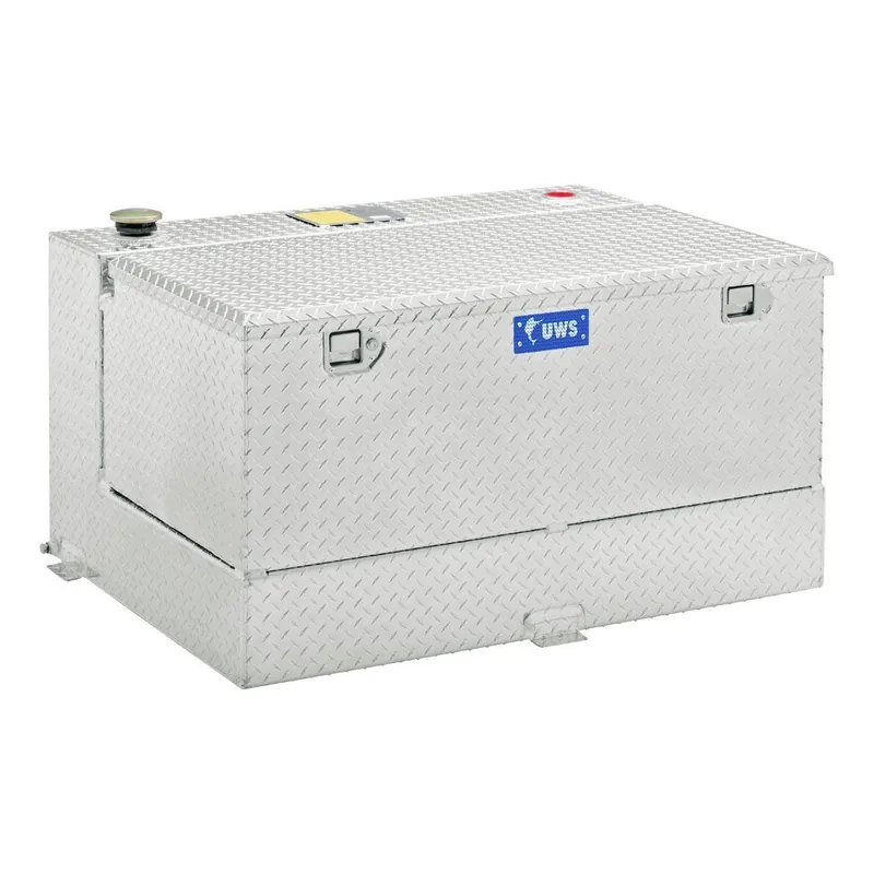 Curt 85 Gallon Combo Aluminum Transfer Tank - Bright Aluminum