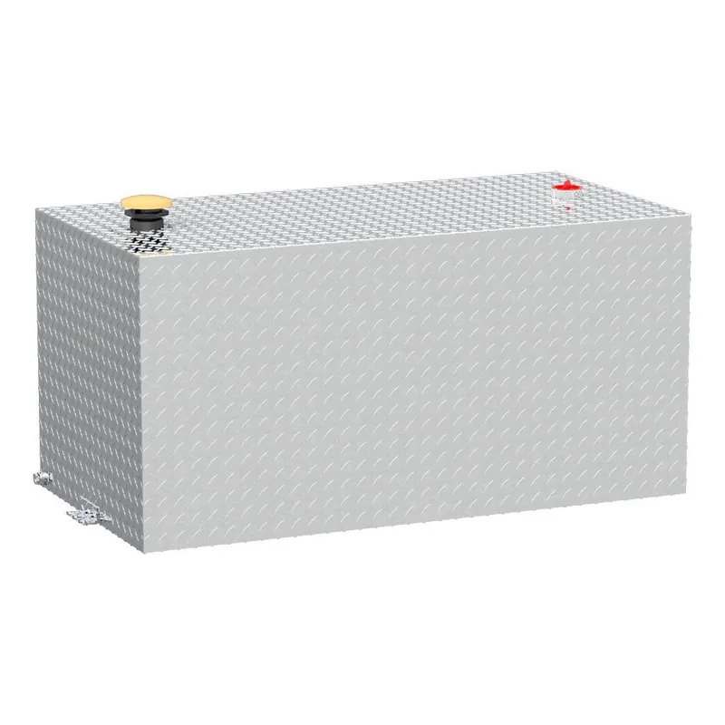 Curt 100 Gallon Rectangle Transfer Tank - Bright Aluminum