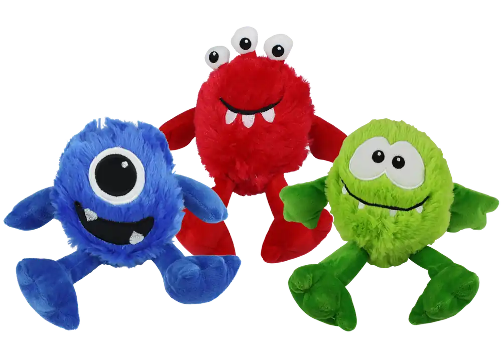 9" Monster Plush Dog Toy