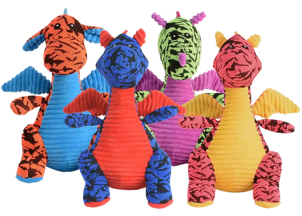 multipet 10" Dragon Dog Toy - Assorted Colors