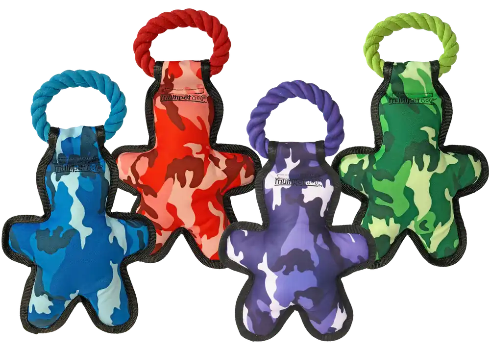 multipet 14" Camouflage Tug ‘O Man Dog Toy