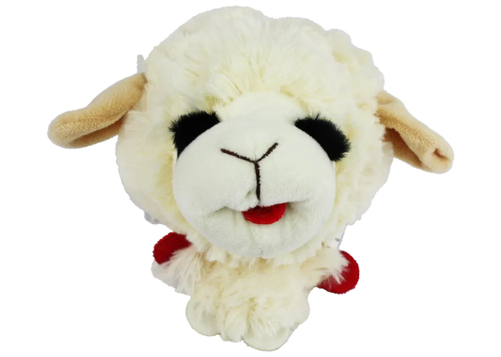 multipet 5" Lamb Chop® Knobby Noggin Dog Toy