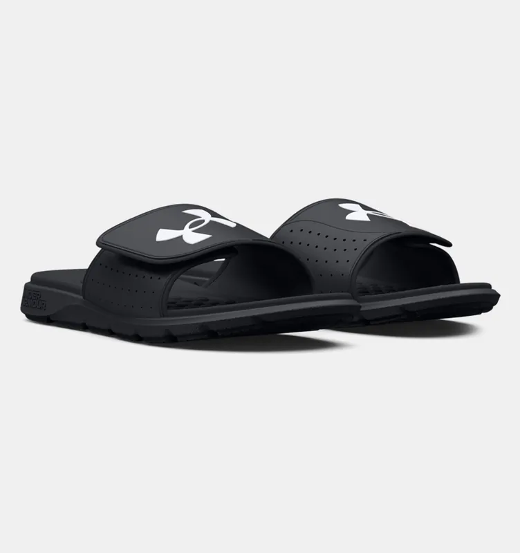 Under Armour Boys Ignite Pro 7 Slides Sandals - Black/White