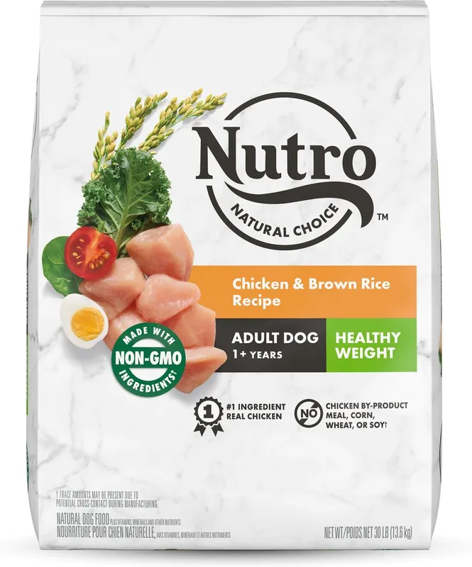 Nutro Natural Choice Healthy Weight Adult Chicken & Brown Rice Recipe Dry Dog Food - 30lb