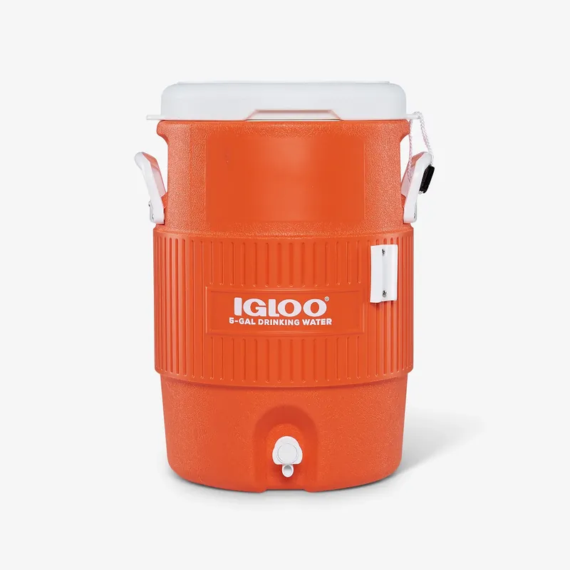 Igloo 5 Gallon Seat Top Water Jug Without Cup Dispenser - Orange