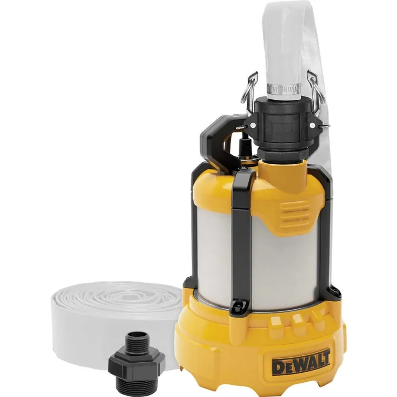 DeWalt 1/3 HP Submersible Aluminum Utility Pump with Hose Kit