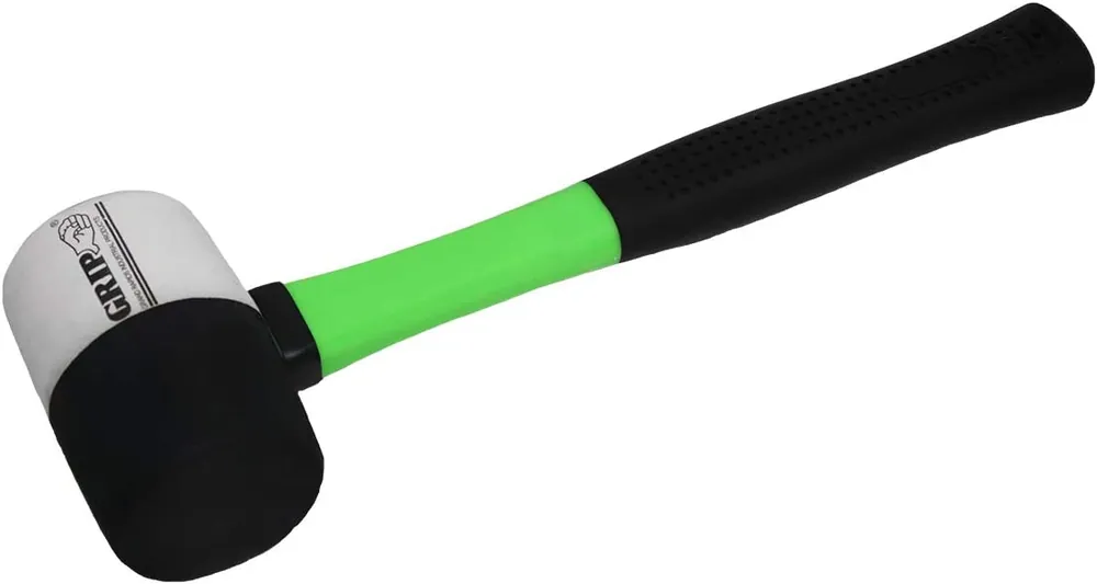 GRIP 1LB Rubber Mallet with Fiber Glass Handle - Assorted Colors