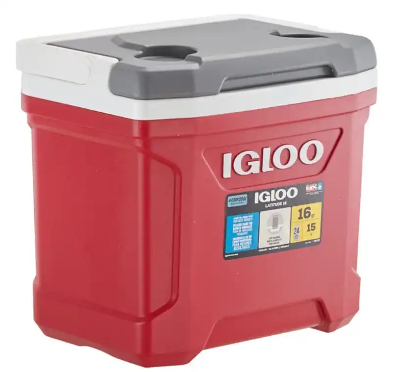 Igloo Latitude 16 Qt. Cooler with Top Swing Handle - Industrial Red 32627