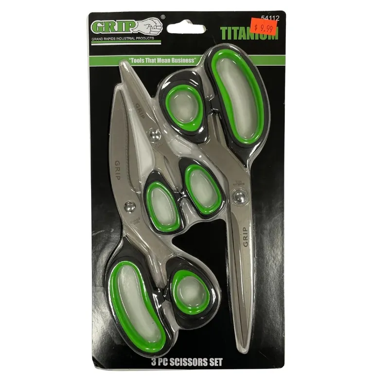 GRIP 3 Pc Titanium Scissor Set