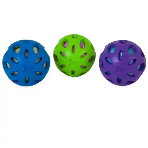 JW Crackle Heads Crackle Ball Dog Toy - Assorted Colors