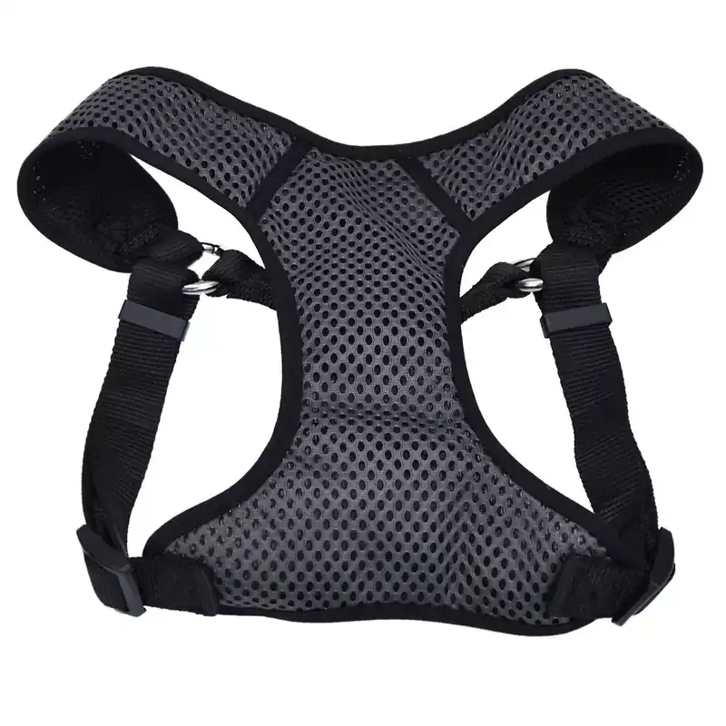 Coastal Pet Comfort Soft Sport Wrap Adjustable Small Dog Harness - Grey/Black