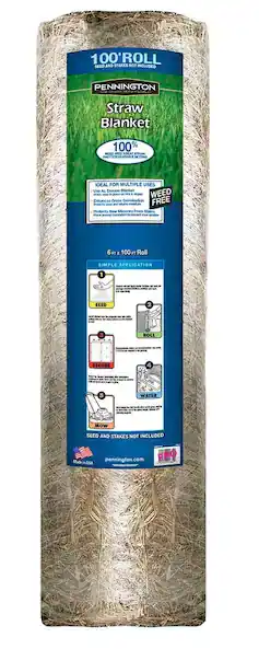 Pennington 6 ft. x 100 ft. Straw Blanket