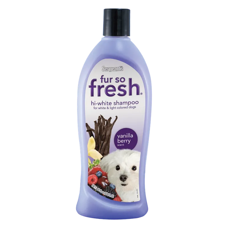 Sergeant’s® Fur So Fresh Hi-White Shampoo for White & Light-Colored Dogs, Vanilla Berry Scent