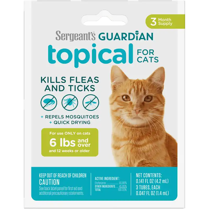Sergeant’s GUARDIAN® Flea & Tick Topical for Cats 6Lbs and Over