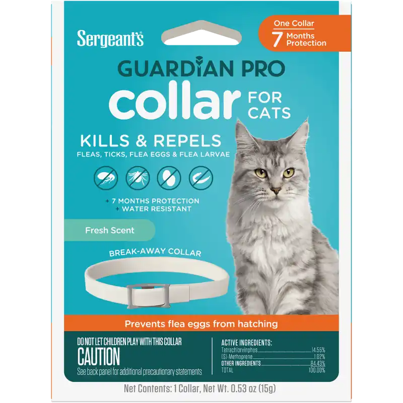 Sergeant’s GUARDIAN® PRO Flea & Tick Collar for Cats, Fresh Scent