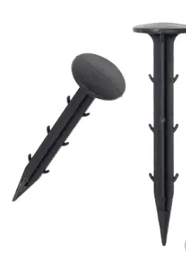 Gardien 4.25" In Black Plastic Garden Pegs - 10 Pack