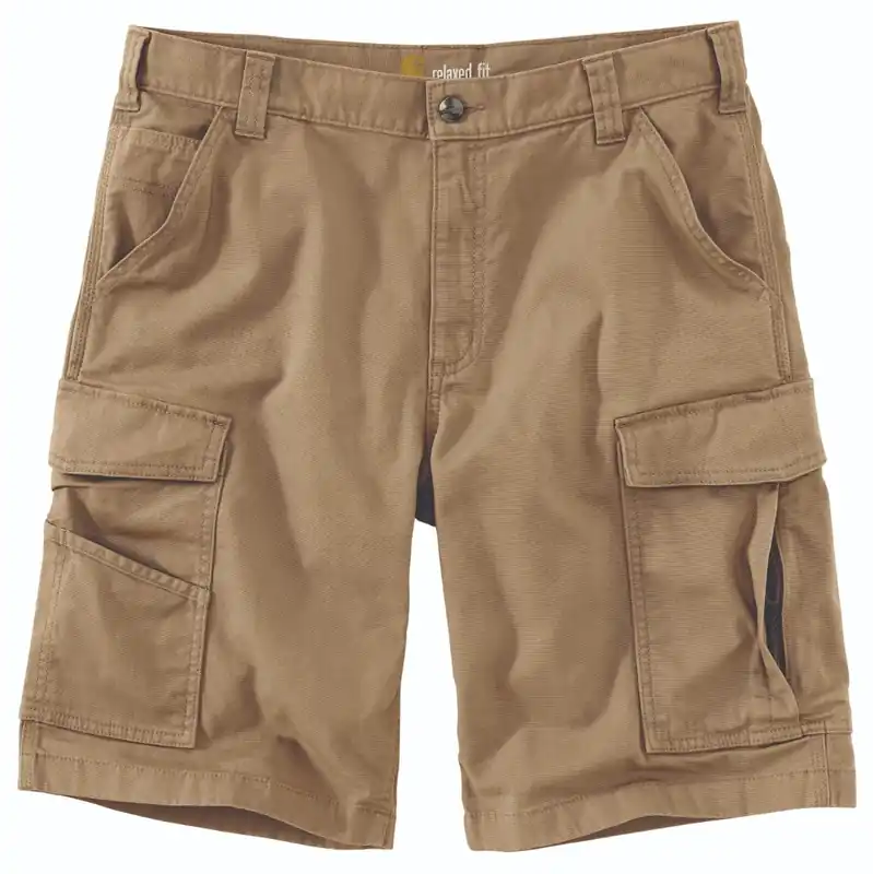 Carhartt 103542 Men‘s Rugged Flex Relaxed Fit Canvas Cargo Work Short - Dark Khaki