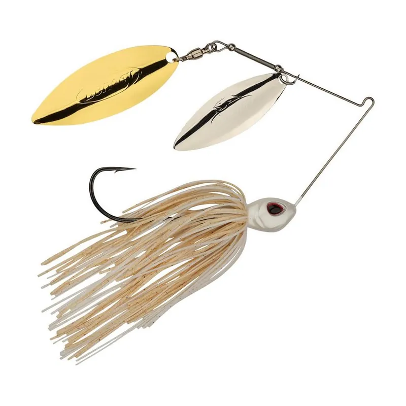 Berkley Power Blade Standard 3/16 Colorado Willow SpinnerBait White Gold Silver