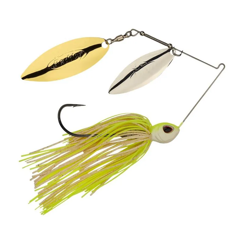 Berkley Power Blade Standard 3/16 Colorado Willow SpinnerBait White Chartreuse Silver Gold