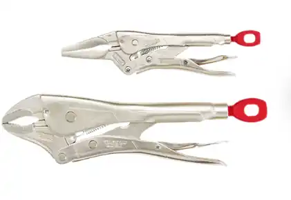 Milwaukee 2 Pc. 10" Curved Jaw & 6" Long Nose Torque Lock Locking Pliers Set