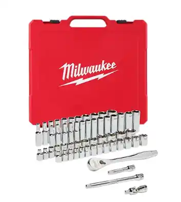 Milwaukee 3/8" Drive 56pc Ratchet & Socket Set - SAE & Metric