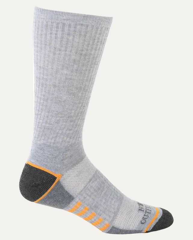 Noble Outfitters Men‘s Durable Crew Sock Grey - Large 2Pk