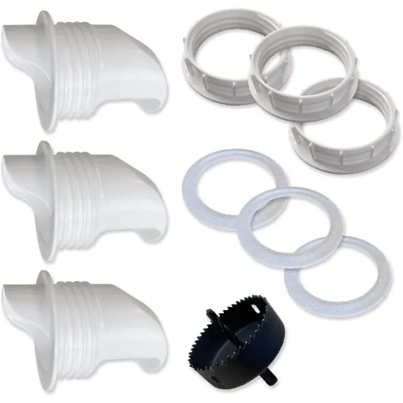Poultry Pro Feeder DIY Port PVC Gravity Fed Chicken Feeder 3 Ports and Hole Saw Kit